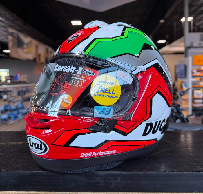 NEW Ducati Corse V8 Flag Arai Corsair-X Full Face Helmet Medium 981092104