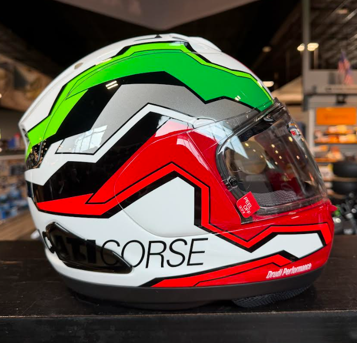 NEW Ducati Corse V8 Flag Arai Corsair-X Full Face Helmet Medium 981092104