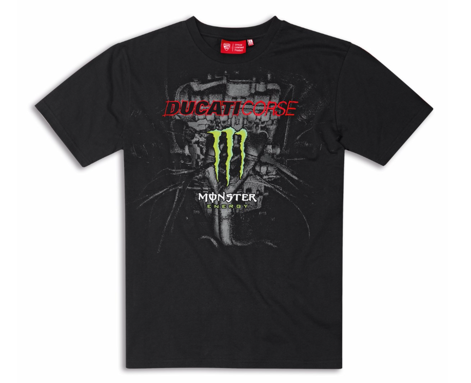 NEW Ducati Corse Monster Energy T-Shirt Small 100% Cotton Tee 987801923