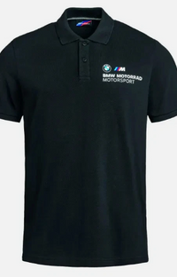 NEW BMW Motorrad Men's Motorsport Polo Shirt Black Size Small 76615B67619
