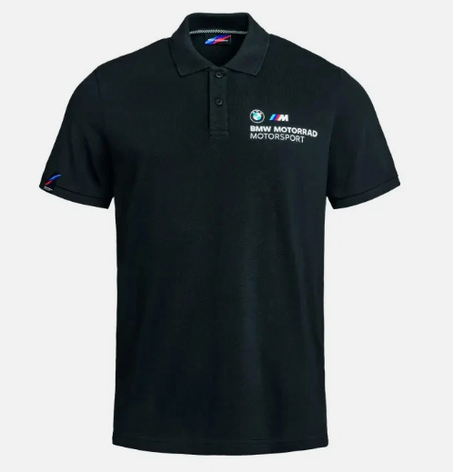 NEW BMW Motorrad Men's Motorsport Polo Shirt Black Size Small 76615B67619