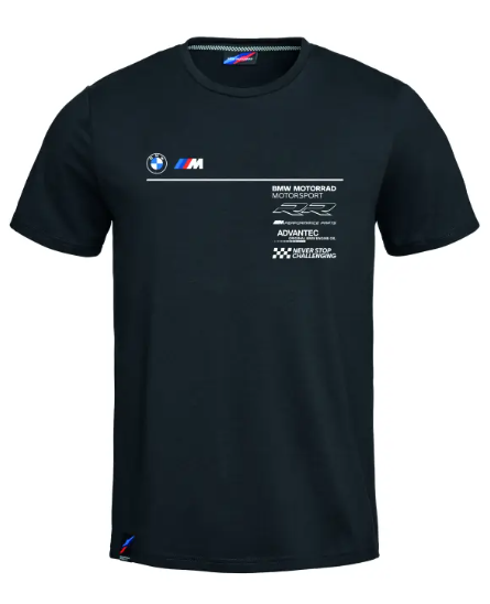 NEW BMW Motorrad Men's Race Team Logo T-Shirt Black Medium 76615B675F6