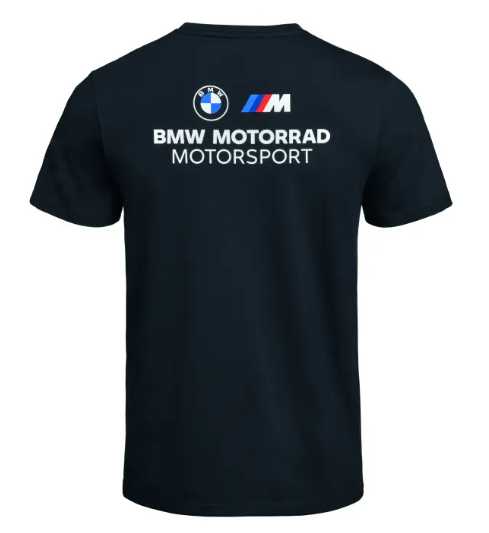NEW BMW Motorrad Men's Race Team Logo T-Shirt Black Medium 76615B675F6