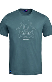 NEW BMW Motorrad Men's RR T-Shirt Grey Large 100% Cotton 76615B67609
