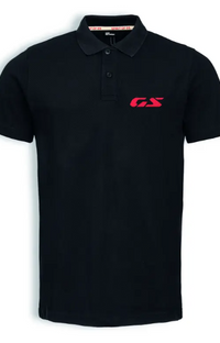 NEW BMW Motorrad Men's GS Polo Shirt Black Medium 100% Cotton 76615B3E2F7
