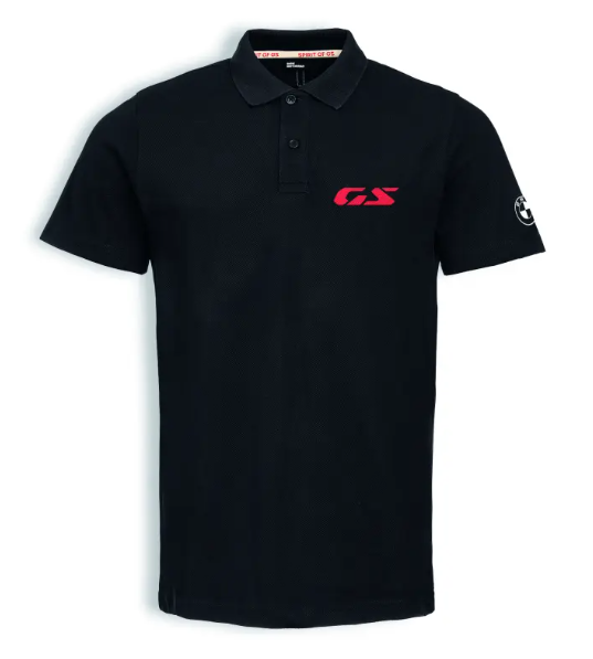 NEW BMW Motorrad Men's GS Polo Shirt Black Medium 100% Cotton 76615B3E2F7