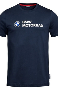 NEW BMW Motorrad T-Shirt Navy Blue XL 100% Cotton 76615B67472

