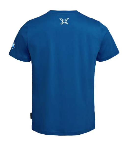 NEW BMW Motorrad Men's Spirit of GS T-Shirt Blue Small 100% Cotton 76615B67402