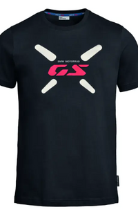 NEW BMW Motorrad Men's GS T-Shirt Black Medium 100% Cotton 76615B67421
