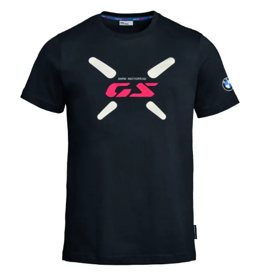 NEW BMW Motorrad Men's GS T-Shirt Black Medium 100% Cotton 76615B67421