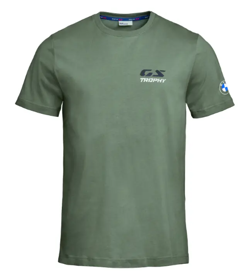 NEW BMW Motorrad Men's GS Trophy 2026 T-Shirt Olive Medium 76615B67427