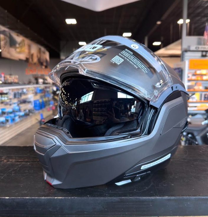 NEW HJC i100 Modular Motorcycle Helmet Semi Flat Titanium 2XL DOT