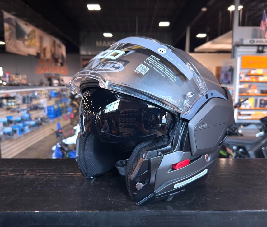 NEW HJC i100 Modular Motorcycle Helmet Semi Flat Titanium 2XL DOT