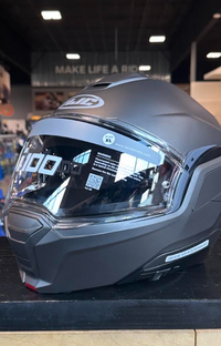 NEW HJC i100 Modular Motorcycle Helmet Semi Flat Titanium 2XL DOT
