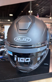 NEW HJC i100 Modular Motorcycle Helmet Semi Flat Titanium 2XL DOT

