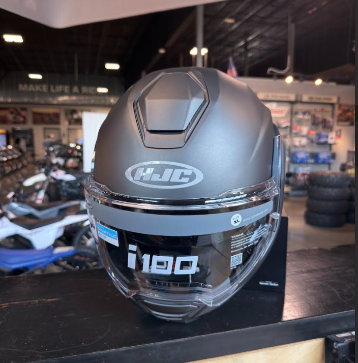 NEW HJC i100 Modular Motorcycle Helmet Semi Flat Titanium 2XL DOT