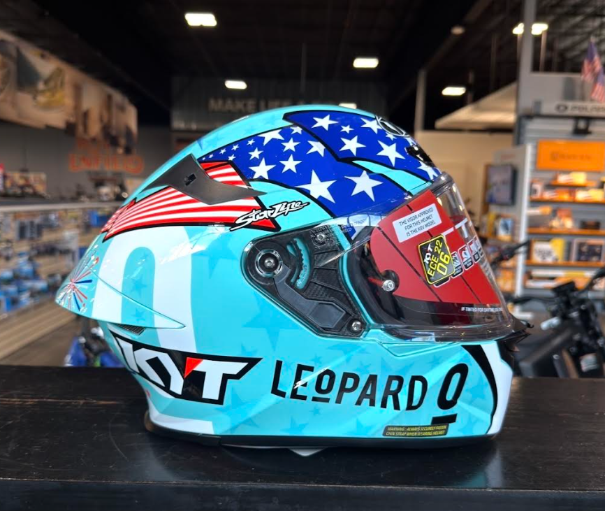 NEW KYT TT-Revo Leopard Americas Replica Helmet Medium DOT ECE 22.06