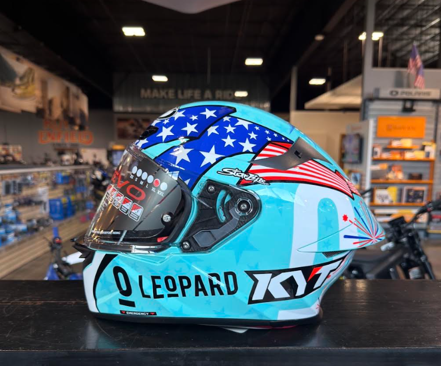NEW KYT TT-Revo Leopard Americas Replica Helmet Medium DOT ECE 22.06