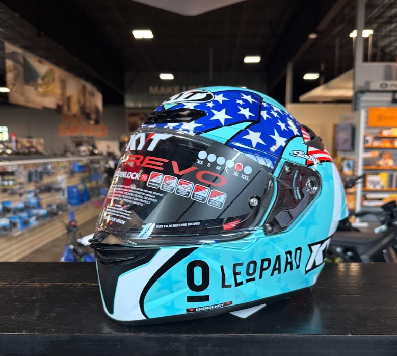 NEW KYT TT-Revo Leopard Americas Replica Helmet Medium DOT ECE 22.06