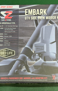 NEW Seizmik Embark Side Mirrors 1.75" Clamp Pair UTV 63-18104
