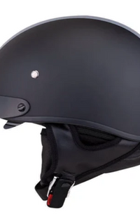 NEW Indian Motorcycle Half Helmet Gray Stripe Black Medium M 286963403

