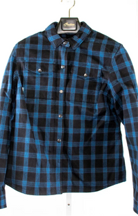 NEW Indian Motorcycle Women's Canyon Plaid Overshirt Blue XL 286480709
