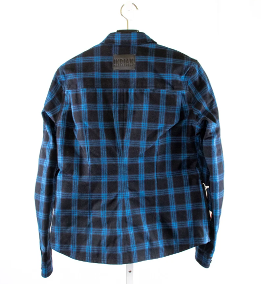 NEW Indian Motorcycle Women's Canyon Plaid Overshirt Blue XL 286480709