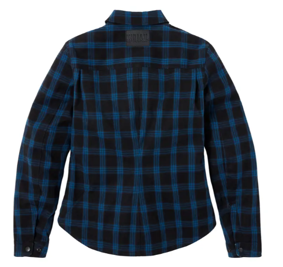 NEW Indian Motorcycle Women's Canyon Plaid Overshirt Blue XL 286480709