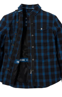 NEW Indian Motorcycle Women's Canyon Plaid Overshirt Blue XL 286480709
