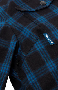 NEW Indian Motorcycle Women's Canyon Plaid Overshirt Blue XL 286480709
