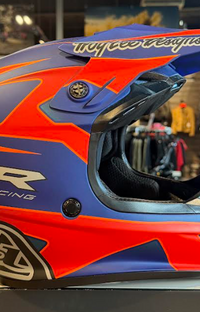 NEW Polaris RZR Troy Lee Designs SE4 Helmet Blue Orange XL 283331809
