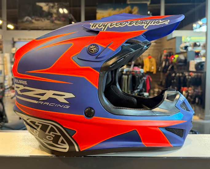 NEW Polaris RZR Troy Lee Designs SE4 Helmet Blue Orange XL 283331809