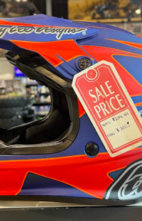 NEW Polaris RZR Troy Lee Designs SE4 Helmet Blue Orange XL 283331809
