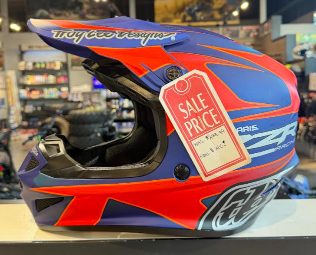 NEW Polaris RZR Troy Lee Designs SE4 Helmet Blue Orange XL 283331809