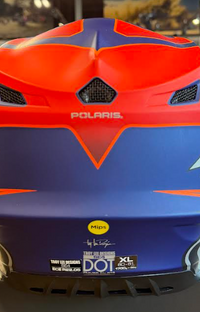 NEW Polaris RZR Troy Lee Designs SE4 Helmet Blue Orange XL 283331809
