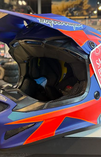 NEW Polaris RZR Troy Lee Designs SE4 Helmet Blue Orange XL 283331809
