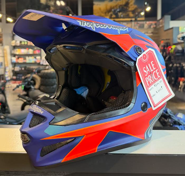 NEW Polaris RZR Troy Lee Designs SE4 Helmet Blue Orange XL 283331809