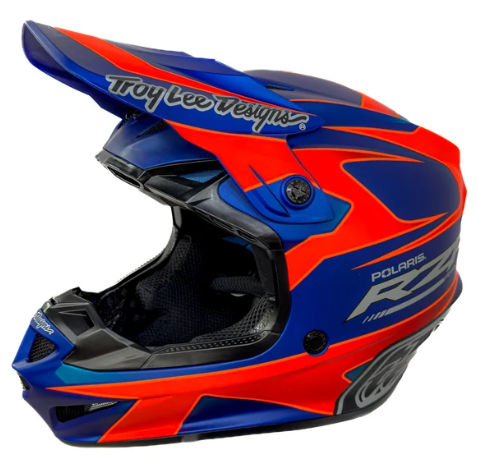 NEW Polaris RZR Troy Lee Designs SE4 Helmet Blue Orange XL 283331809