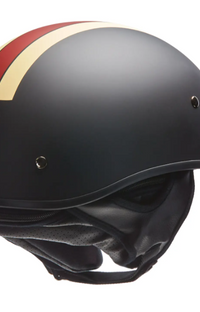 NEW Indian Motorcycle Retro Racing Stripe Half Helmet Large 286369606

