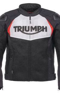 NEW Triumph Triple Sports Mesh Jacket Black White Red Medium MTES2338-M
