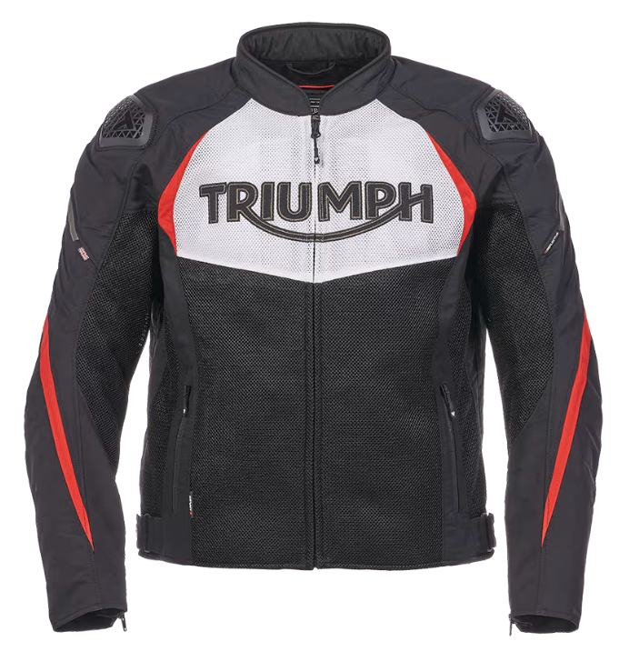 NEW Triumph Triple Sports Mesh Jacket Black White Red Medium MTES2338-M