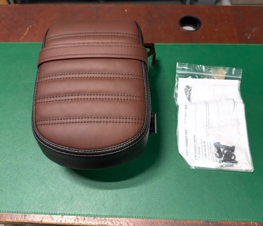 NEW OEM Indian Scout Bobber Genuine Leather Passenger Seat Brown 2883055-LNA