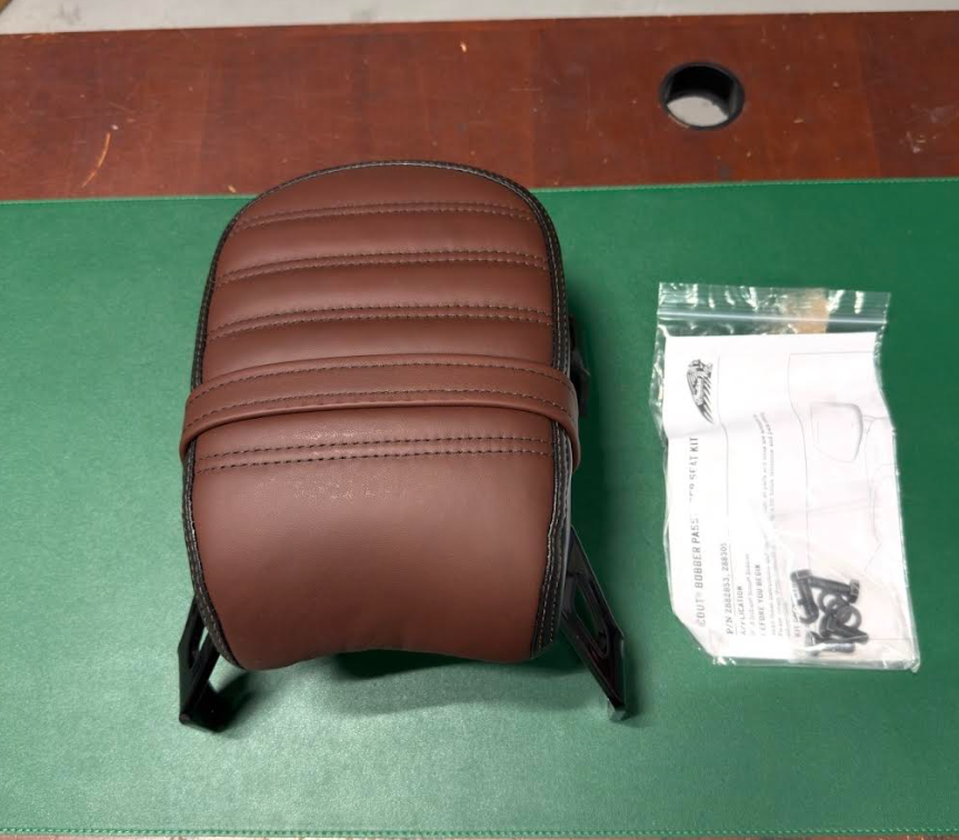 NEW OEM Indian Scout Bobber Genuine Leather Passenger Seat Brown 2883055-LNA