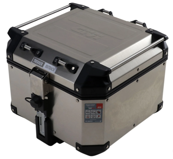 NEW Givi Trekker Outback 42L Aluminum Top Case Silver OBKN42AA
