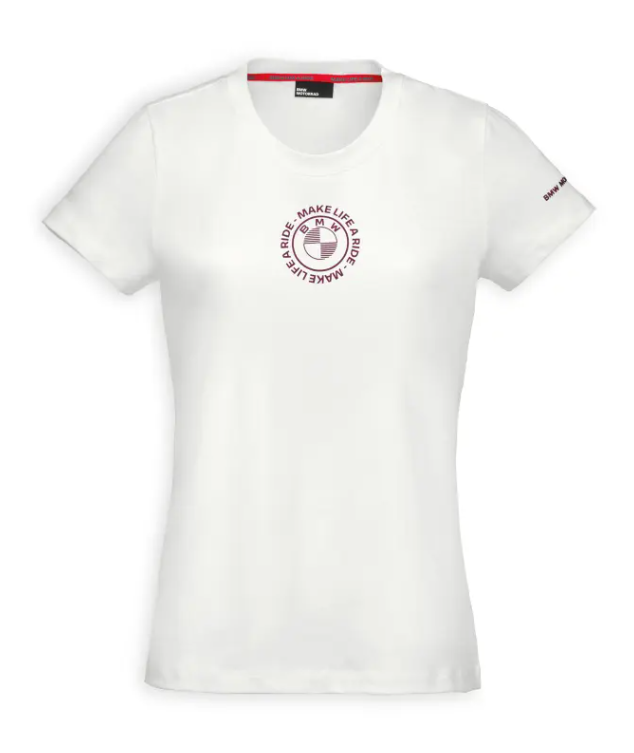 NEW BMW Motorrad Women's Make Life a Ride T-Shirt White XL 76615A81288