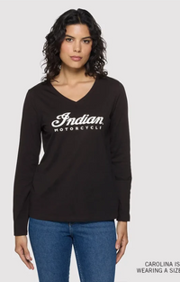 NEW Indian Motorcycle Women's Essential Script Logo Long Sleeve XXL 286574812
