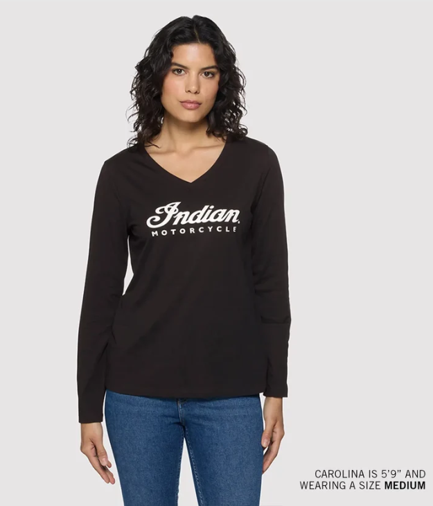 NEW Indian Motorcycle Women's Essential Script Logo Long Sleeve XXL 286574812
