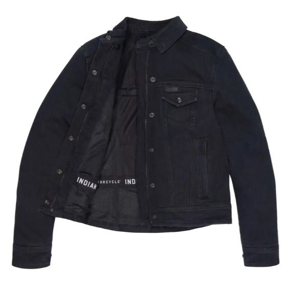 NEW Indian Motorcycle Women's Alex Denim Riding Jacket Black XXL 283336412