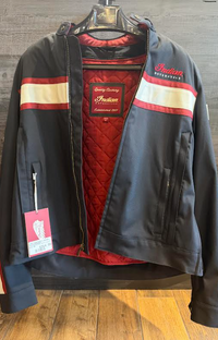 NEW Indian Motorcycle Men's Niagara Riding Jacket Black Red White Medium 286484803
