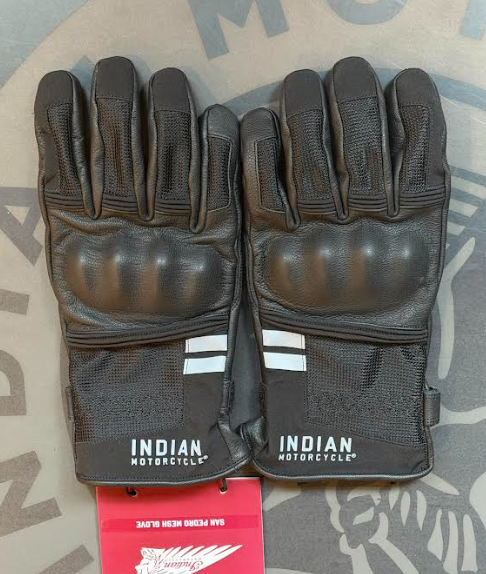 NEW Indian Motorcycle Men's San Pedro Mesh Gloves Black XXL 286465312